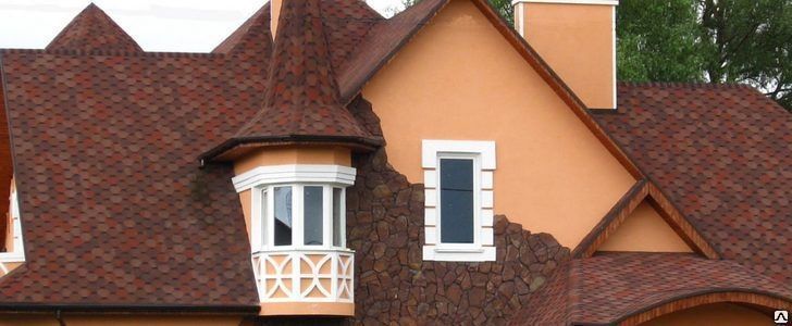 Гибкая черепица, Roofshield (Россия), коллекция ГОТИК ФЕМЕЛИ, терракота